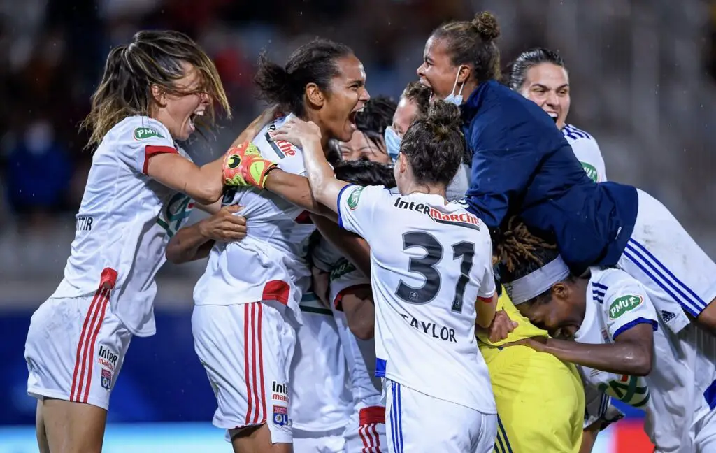 Olympique Lyonnias Celebrating Coupe de France