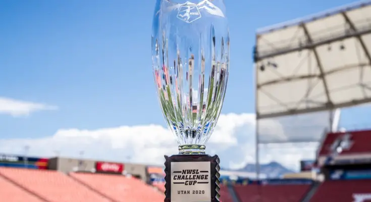 Challenge Cup trophy photo from NWSL Twitter @NWSL